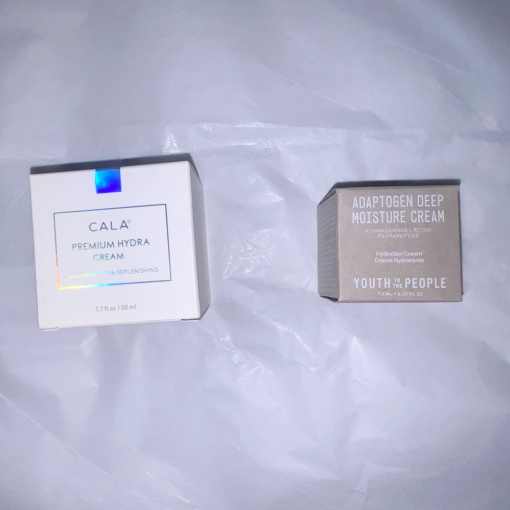 Youth to the People ADAPTOGEN CREAM & Cala Rejuvenating & hydrating cream duo